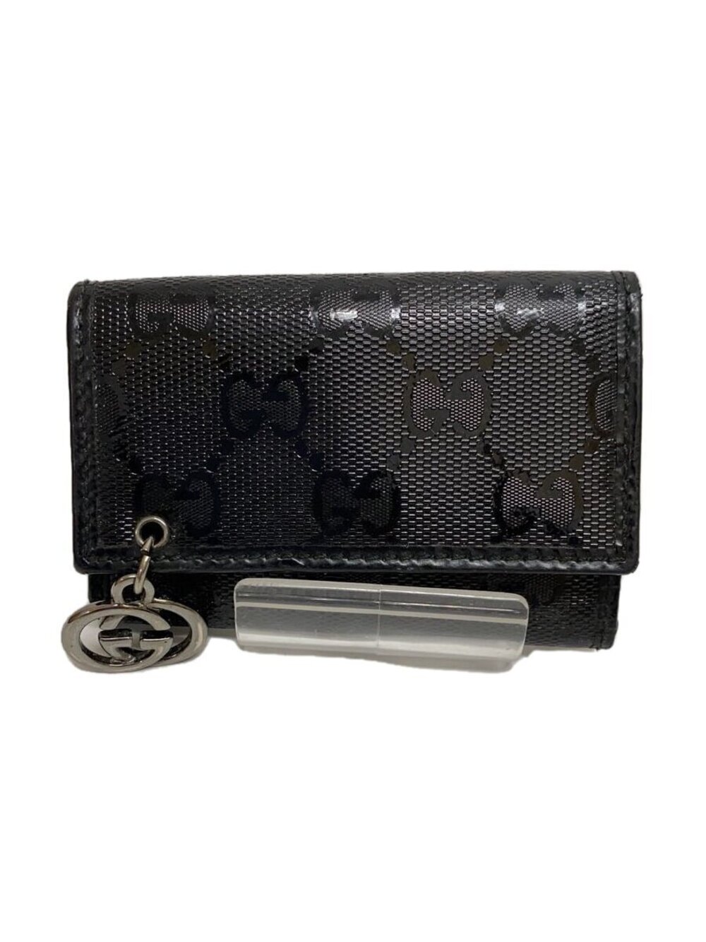 Gucci Key Case Wallet Enamel Black All over